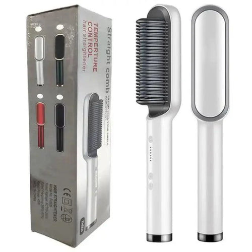 3 IN 1 Multifunctional Hair Straightener Comb Hair Black Red Straightening Brush Portable Comb Fast Heating Men Beard Straightener For Traveling Perfect Gift For Adults