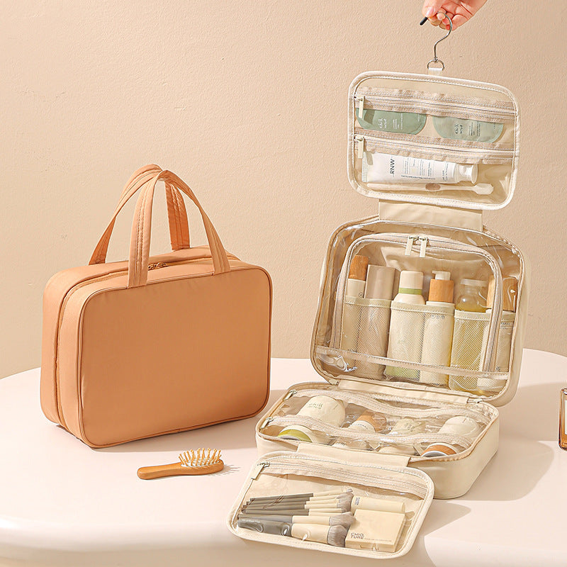 Hanging Travel Toiletry Bag - Large Capacity Makeup Organizer with Multiple Compartments