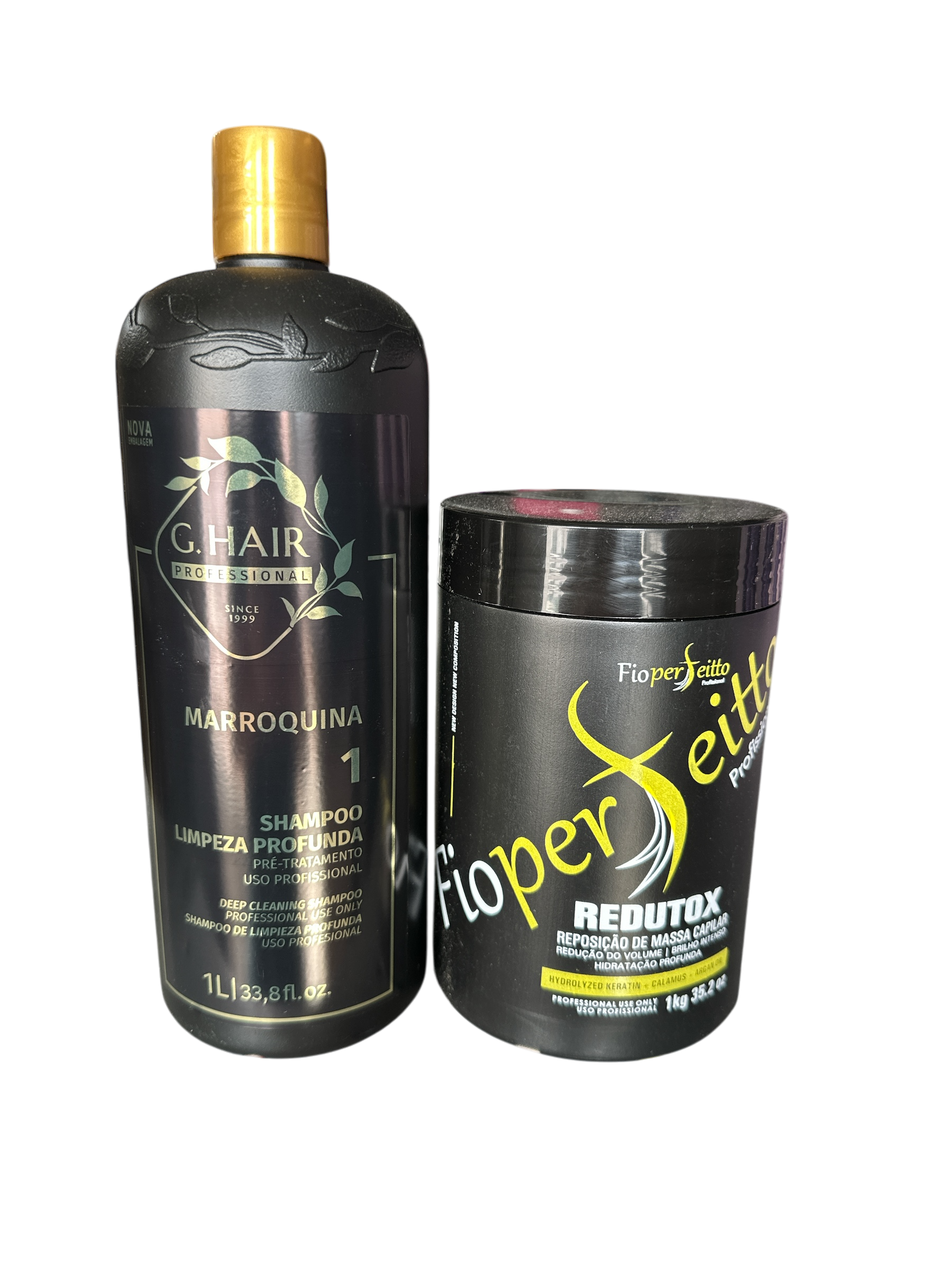 Keratin Treatment Kit G Hair Moroccan Detox Shampoo And Fio Perfeitto Hair Btox Mask 33.8fl.oz 1000ml